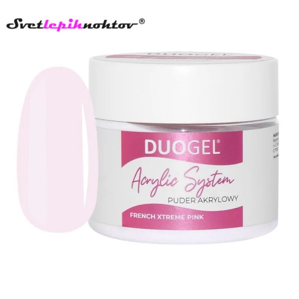 DUOGEL akrilni modelirni prah za podaljševanje nohtov, french xtreme pink, 20 g